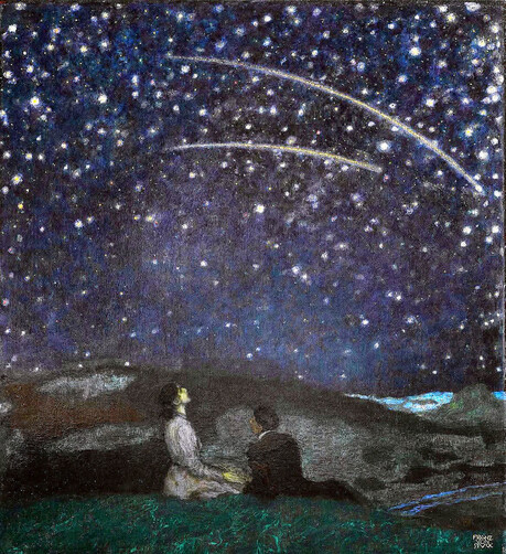 [이 그림] 오늘은 발렌타인데이! 밤하늘의 속삭임, 프란츠 폰 슈투크의 '유성'