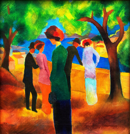 [이 그림] 초록 재킷의 여인, 색채로 쓴 찬가 — 아우구스트 마케의 1913년 걸작